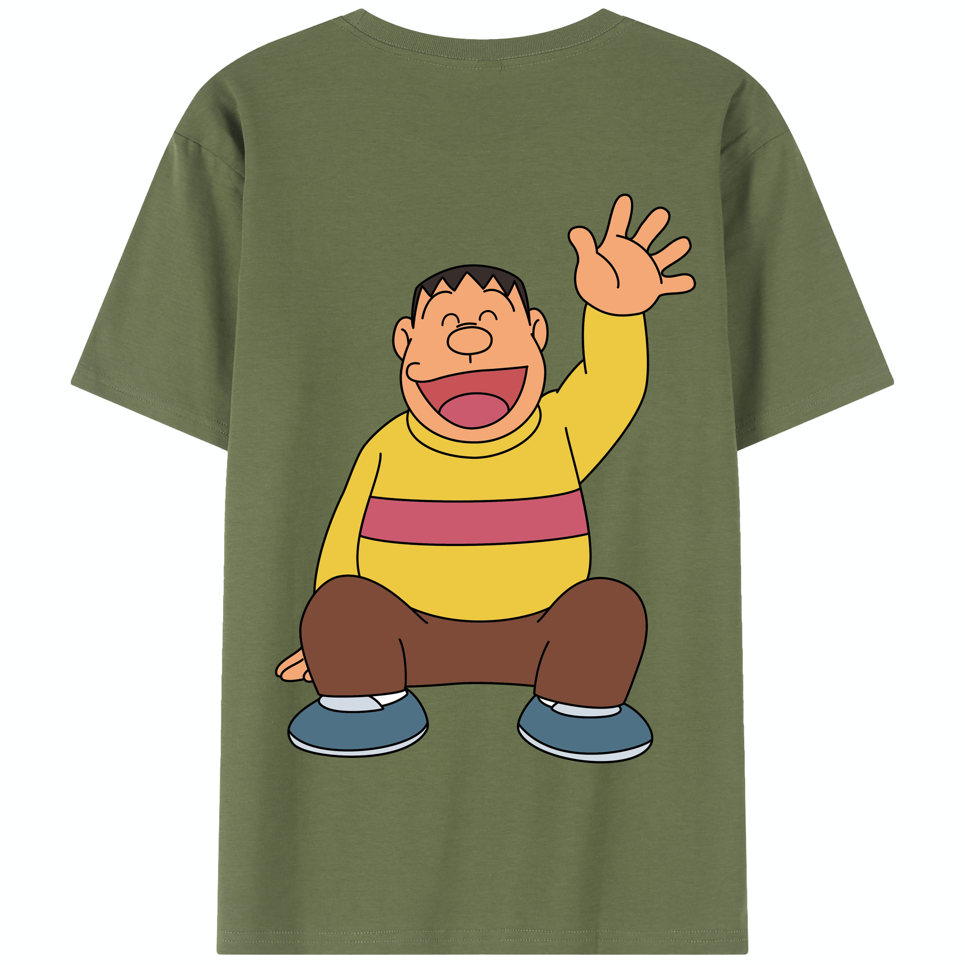 （画像用） ドラえもん 剛田武 Doraemon Gouta Takeshi 綿100％半袖Tシャツ（背面プリント）